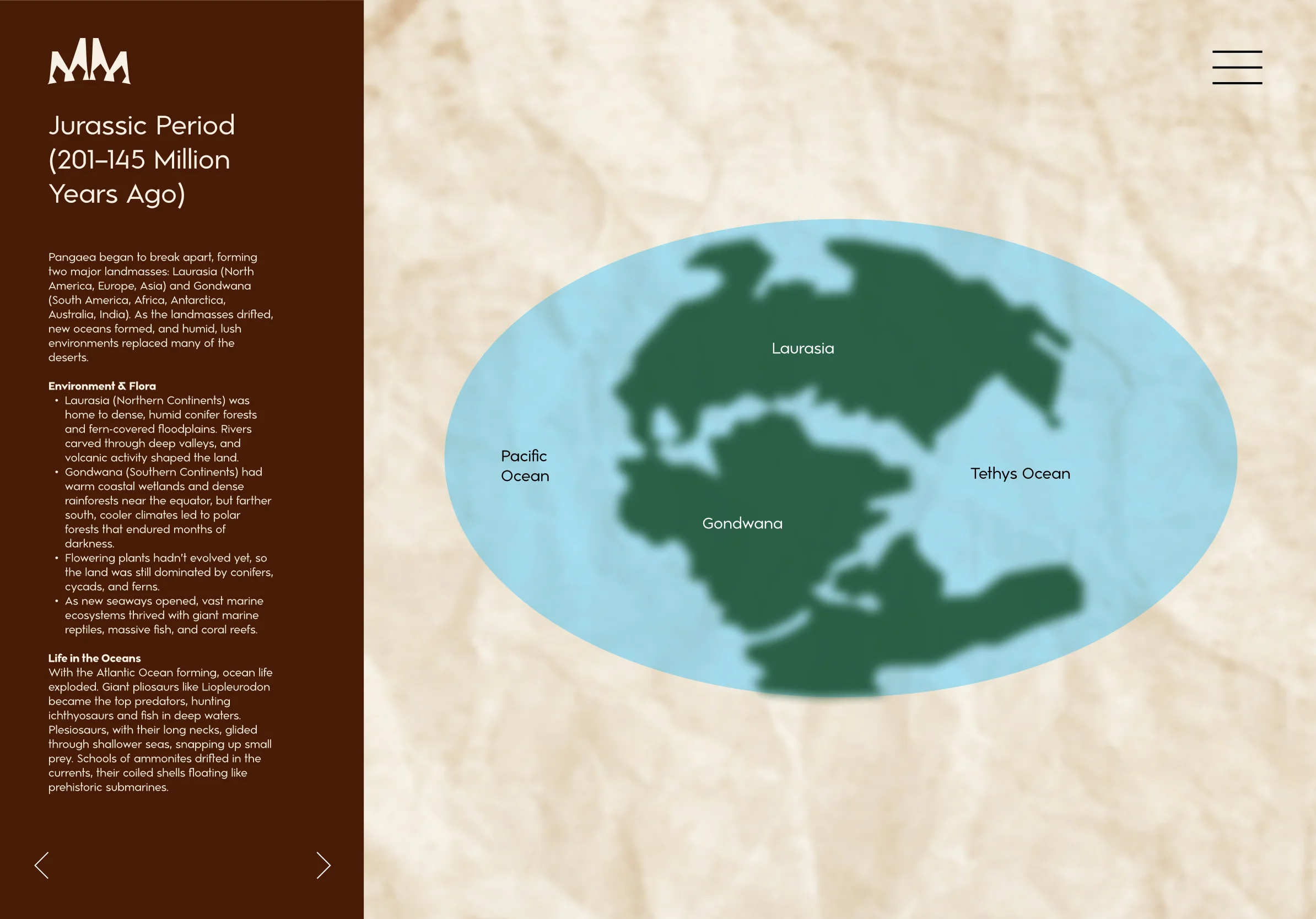 Continental drift prototype screen two